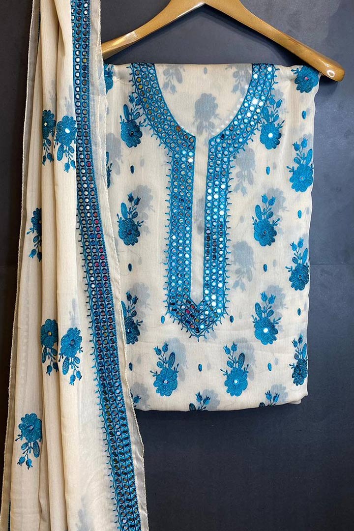 Chiffoon Resham work With 9MM 3P