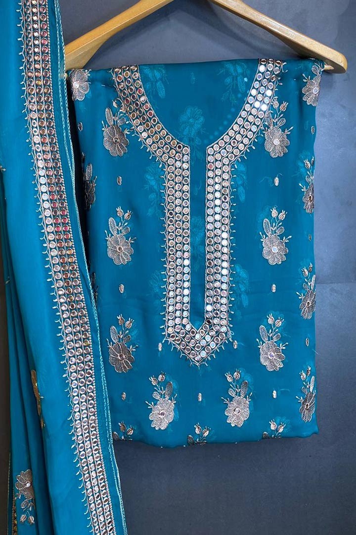 Chiffoon Resham work With 9MM 3P