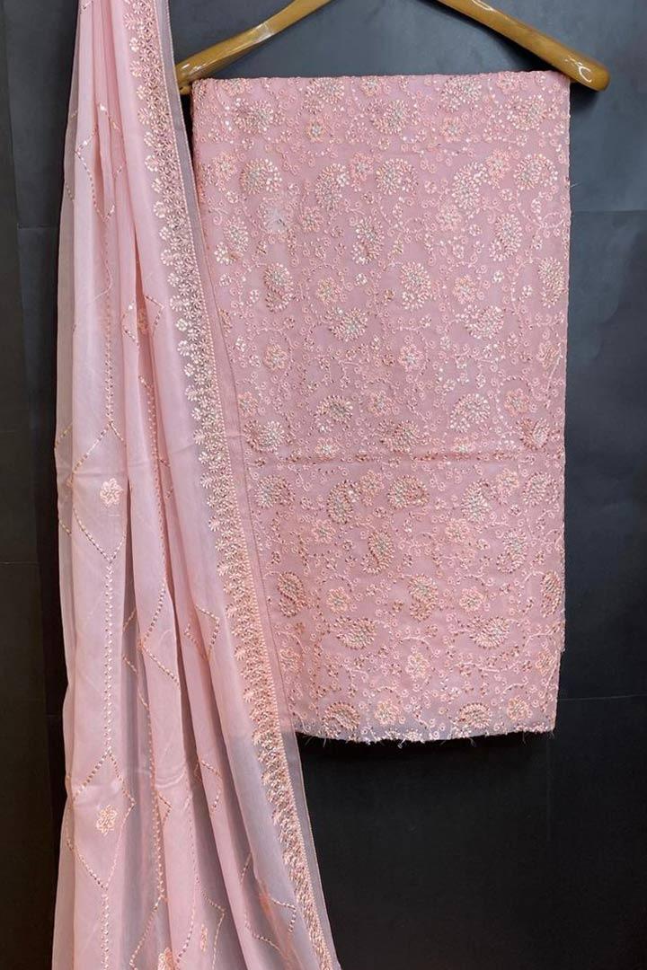 Crinkle Chiffon Thread work 3p