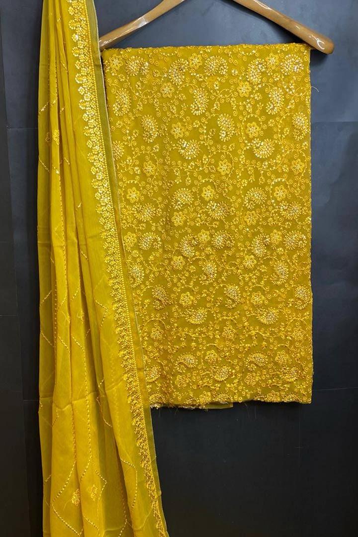 Crinkle Chiffon Thread work 3p