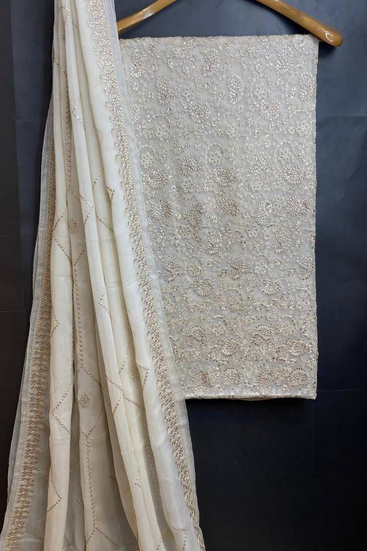 Crinkle Chiffon Thread work 3p