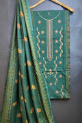 Dhanak Embroidred Printed 3pc