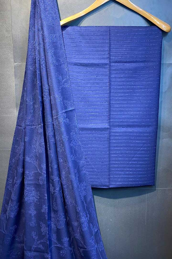 Bana Dora Dhanak Jauquard velvet Shawl 3pc