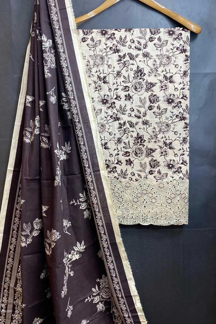 PremiumLluxry Khadar Gala Daman 3pc
