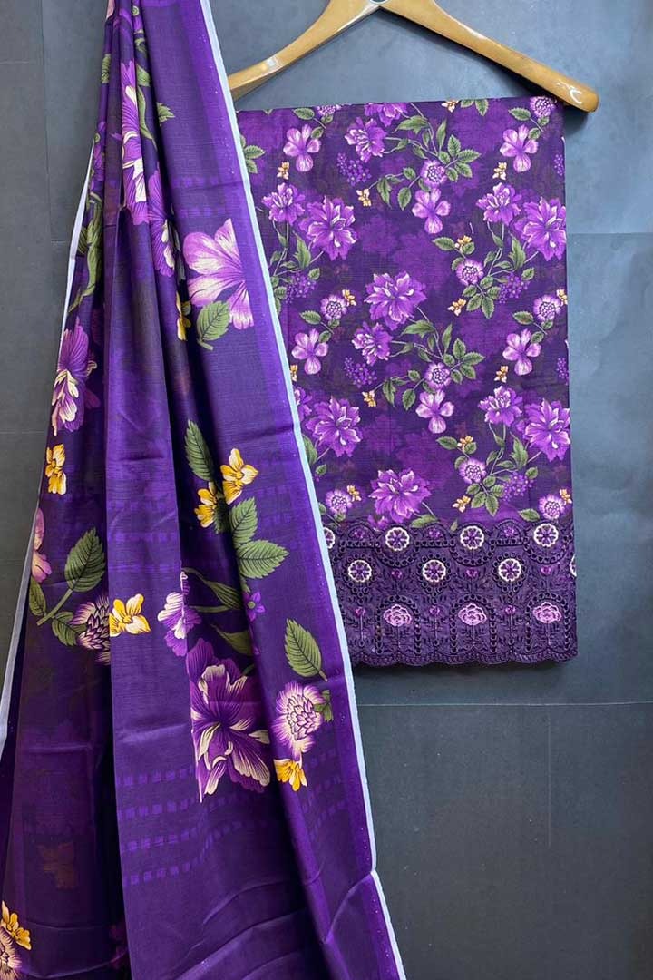 Premium Luxry  Khadar Gala Daman 3pc