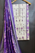 Dhanak Embroidred Printed 3pc
