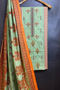 Dhanak Embroidred Printed 3pc