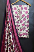 Dhanak Embroidred Printed 3pc