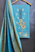 Dhanak Embroidred Printed 3pc