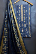 Dhanak Embroidred Printed 3pc