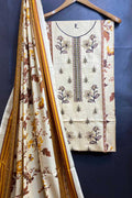 Dhanak Embroidred Printed 3pc