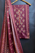 Dhanak Embroidred Printed 3pc